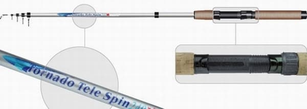 Teleskopinis Spiningas Fish2Fish Tornado Tele Spin 1005, Ilgis 2.7m, Testas 5-25g