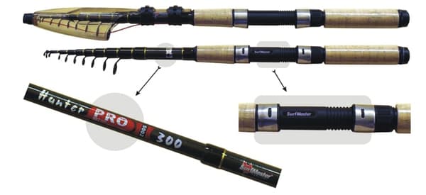 Teleskopinis Spiningas SB Master Hunter Pro TX-20, Ilgis 240cm Testas 10-30g.