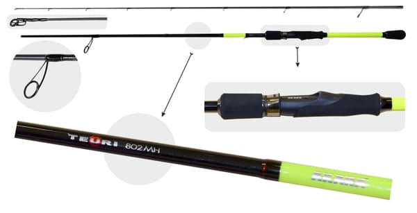 Universalus Spiningas AKARA Teuri MHS TX-30 2-jų Dalių, Ilgis 2.30 m, Testas 14-35 g.