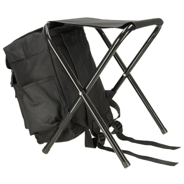 Turist fiskestol, foldbar rygsæk, sort, 10l