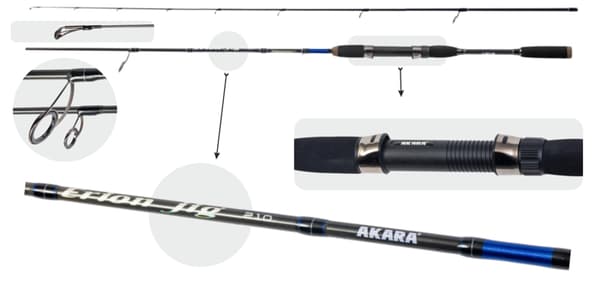 Jigo Spiningas Erion Jig TX-30 2-jų Dalių, Ilgis 2,10 m, Testas 5-25g
