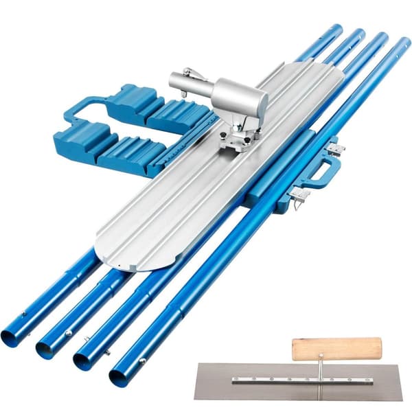 1200x200mm betongflotta kit med 4 X 1,8m monteringshandtag, robust/slät, stor flytande yta, vinkeljusterbart fäste, lätt att använda