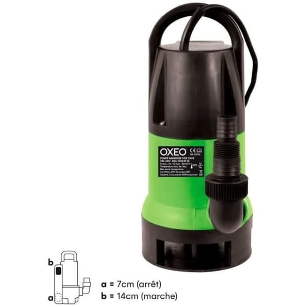 Källarvakuumpump - Ej specificerad - 550 W - Integrerad flottör - Automatisk