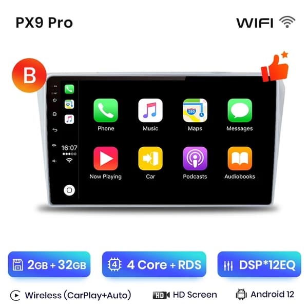 Toyota Avensis bilradio, Multimedia Navigation, Android Carplay Stereo, WIFI 1GB-32GB B-2