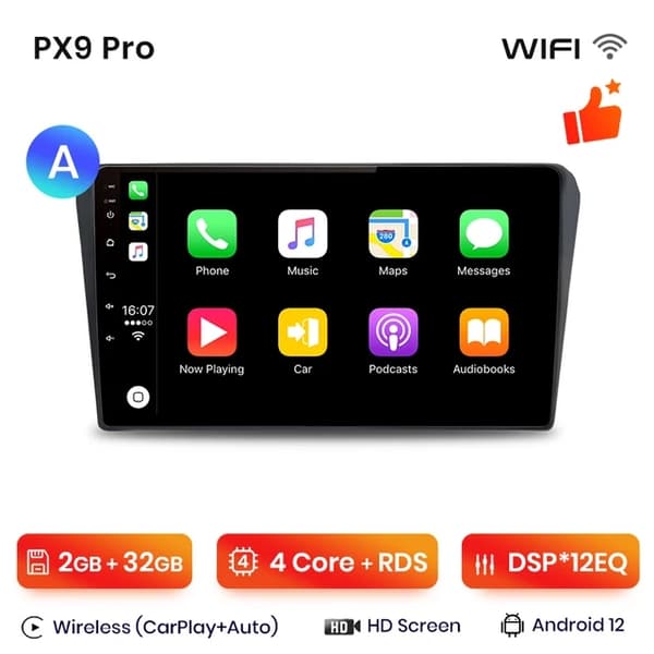 Toyota Avensis bilradio, Multimedia Navigation, Android Carplay Stereo, WIFI 1GB-32GB B-2
