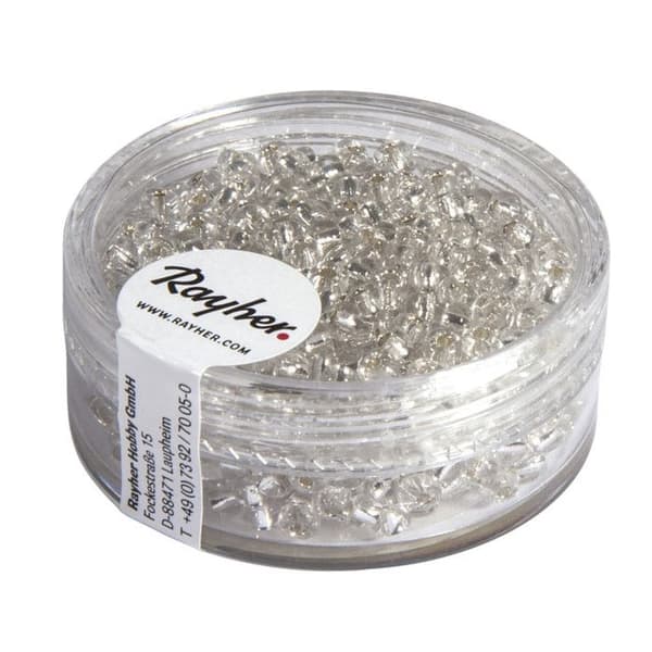 Perle rocaille silverförsedel Silver Ø 2,6mm 16 g