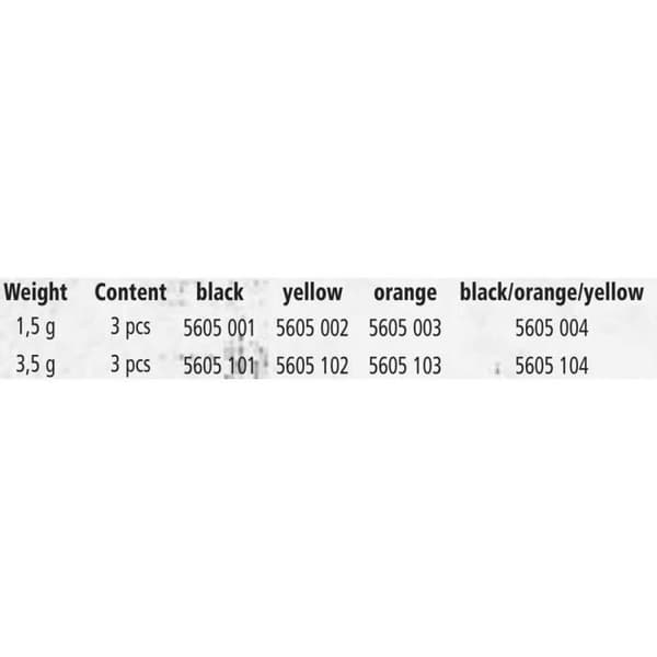 Flotteur Micro U - BLACK CAT - Gul - 1,5 g - 3 stycken - Diskret fiske
