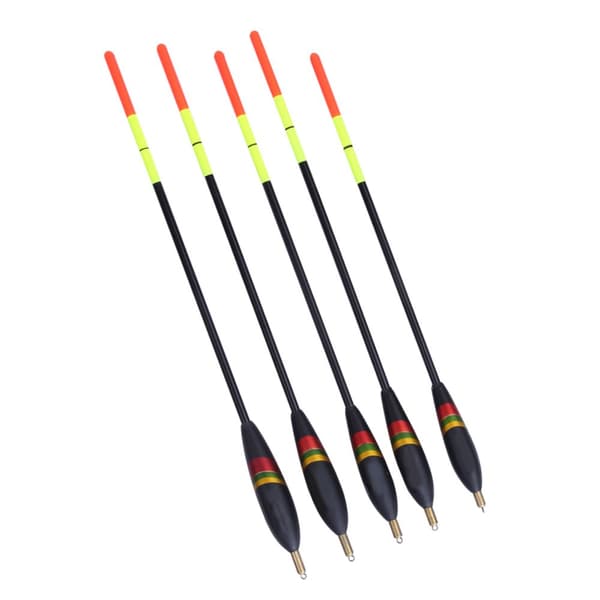 5 stk holdbare Balsa træ fiskeflåder Bobber Multipurpose Fisk Foder Baits Tilbehør Kit ( )