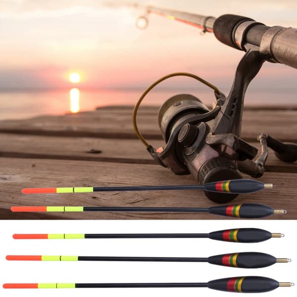 5 stk holdbare Balsa træ fiskeflåder Bobber Multipurpose Fisk Foder Baits Tilbehør Kit ( )