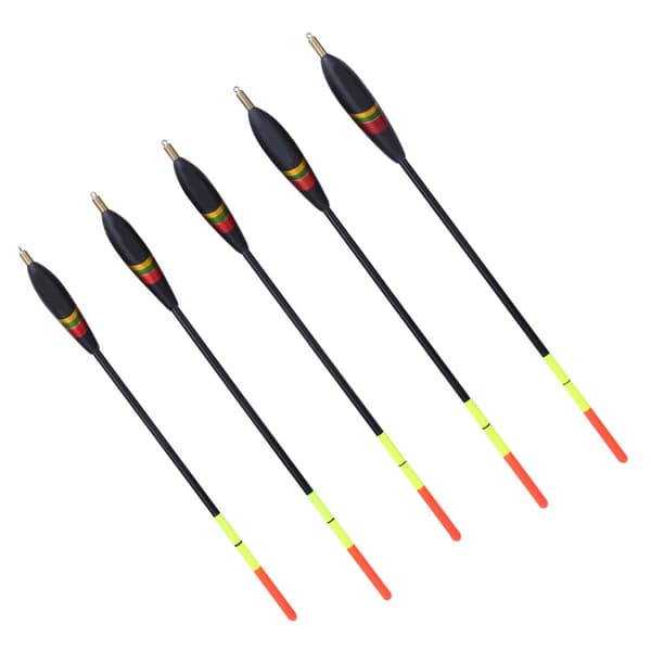 5 stk holdbare Balsa træ fiskeflåder Bobber Multipurpose Fisk Foder Baits Tilbehør Kit ( )