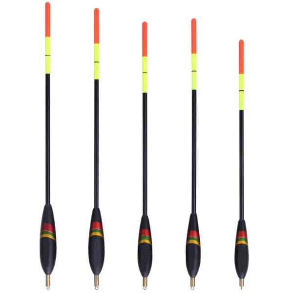 5 stk holdbare Balsa træ fiskeflåder Bobber Multipurpose Fisk Foder Baits Tilbehør Kit ( )