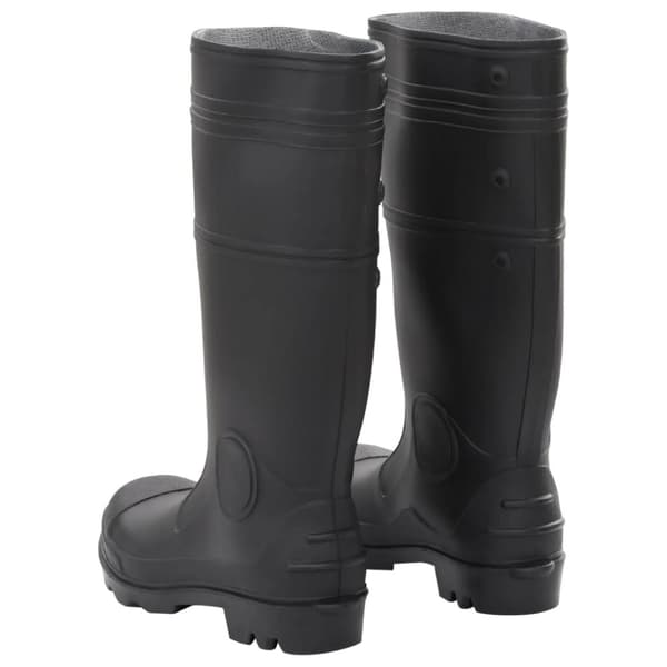 vidaXL Regnstövlar svart strl 38 PVC