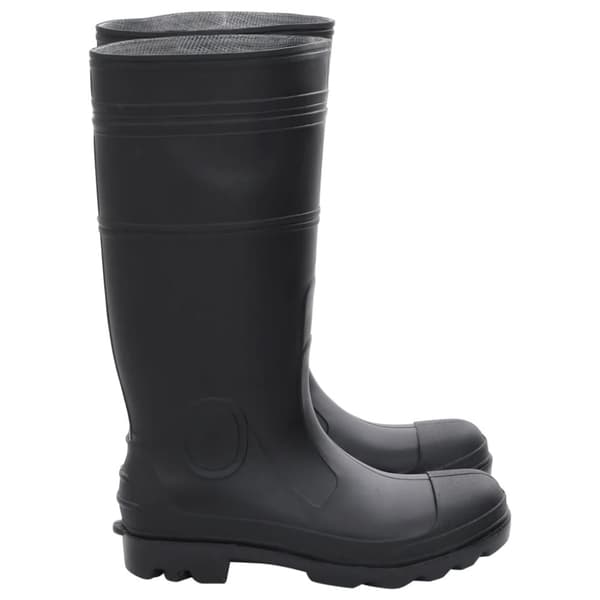 vidaXL Regnstövlar svart strl 43 PVC