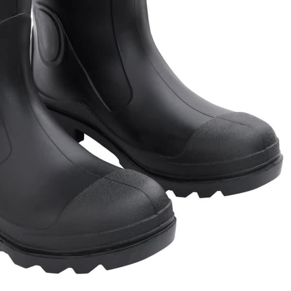 vidaXL Regnstövlar svart strl 43 PVC