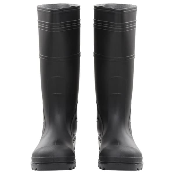 vidaXL Regnstövlar svart strl 45 PVC