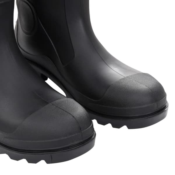 vidaXL Regnstövlar svart strl 45 PVC