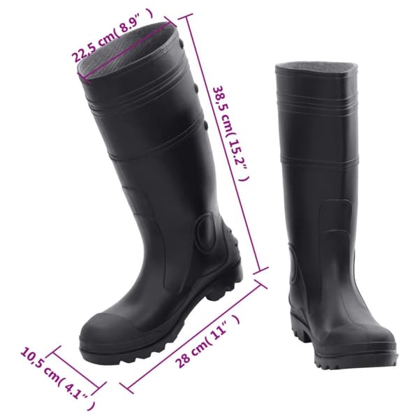 vidaXL gummistøvler str. 41 PVC sort