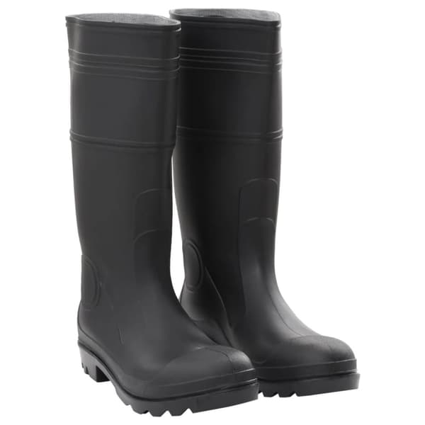 vidaXL Regnstövlar svart strl 46 PVC