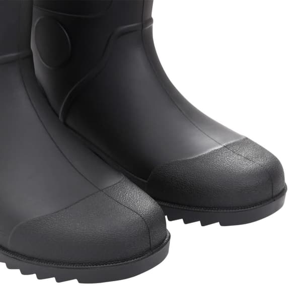 vidaXL Regnstövlar svart strl 44 PVC