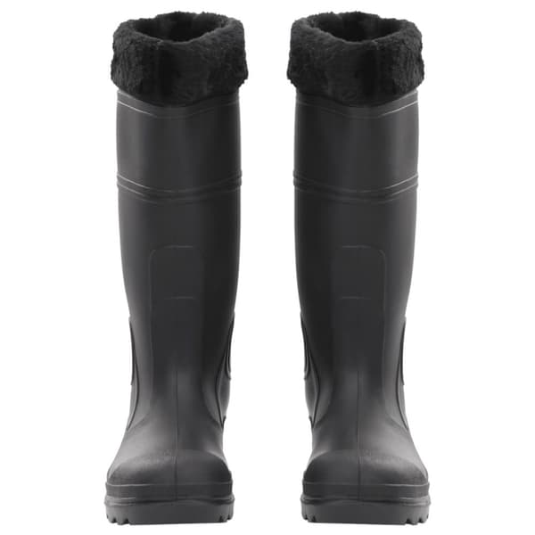 vidaXL Regnstøvler med avtakbare sokker svart str 39 PVC