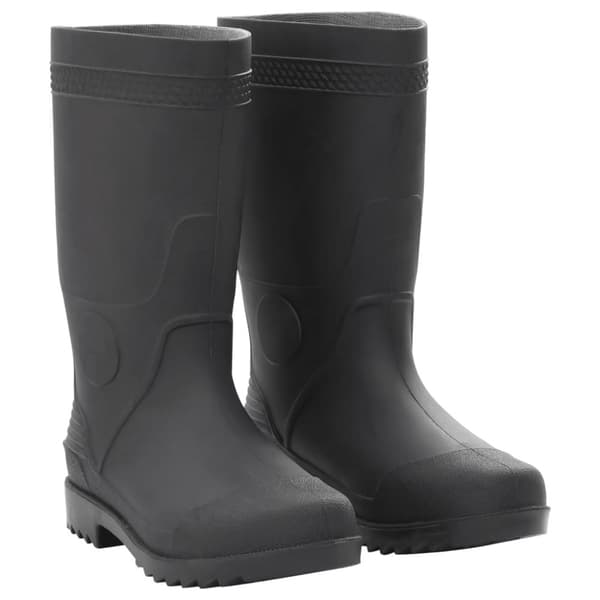 vidaXL Regnstövlar svart strl 40 PVC