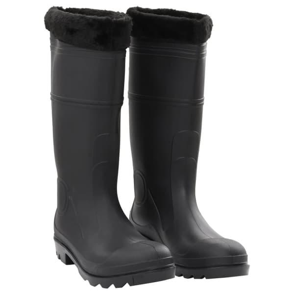 vidaXL gummistøvler med udtagelige strømper str. 45 PVC sort