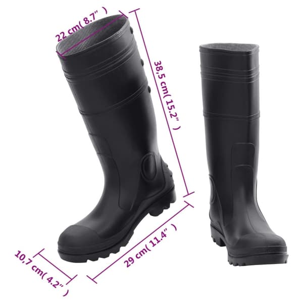 vidaXL gummistøvler str. 42 PVC sort