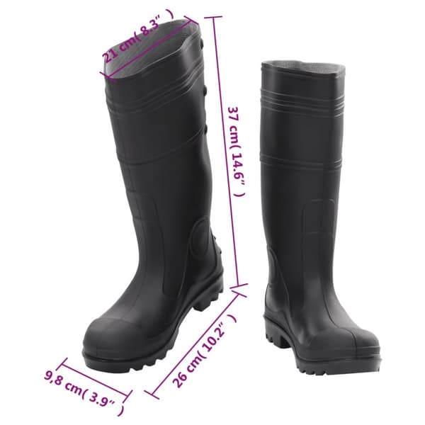 vidaXL gummistøvler str. 38 PVC sort -  Fiske- og jagtwaders