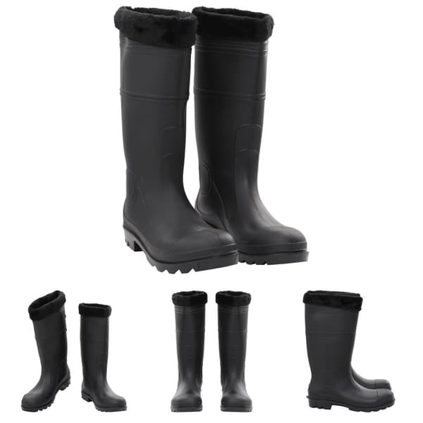 The Living Store Kumisaappaat irrotettava vuori musta koko 46 PVC - Kahluusaappaat