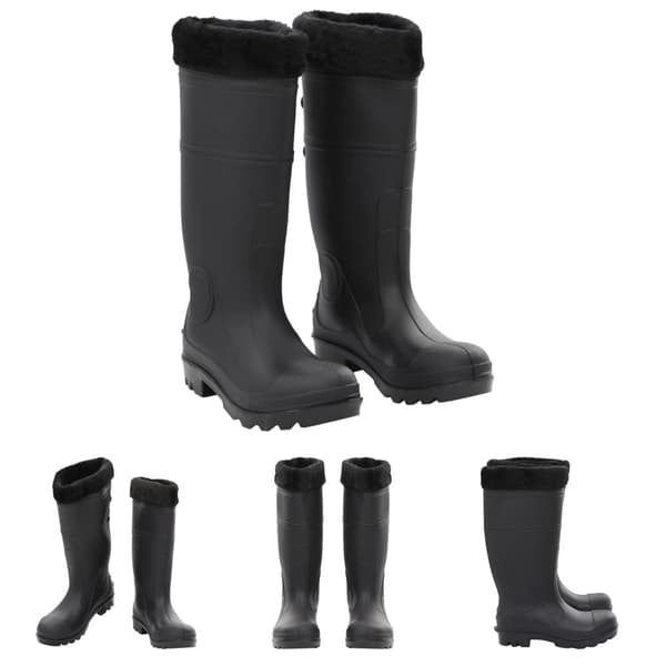 The Living Store Kumisaappaat irrotettava vuori musta koko 39 PVC - Kahluusaappaat