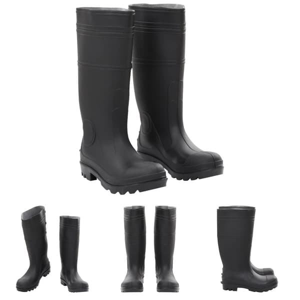 The Living Store gummistøvler str. 39 PVC sort -  Fiske- og jagtwaders
