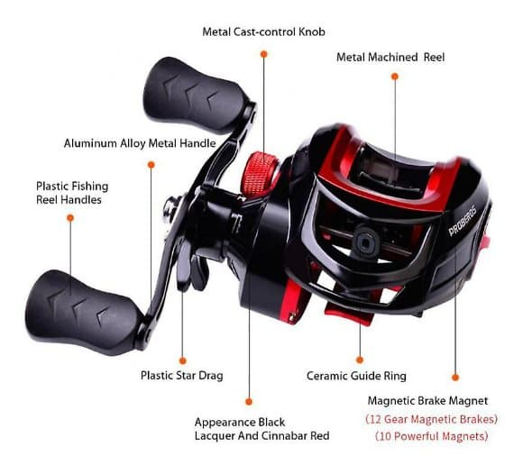 Oikeakätinen CastKing Spartacus Baitcasting Reel Dual Brake System kela 8KG Max Drag 11+1 BBs 6.3:1 nopea kalastuskela