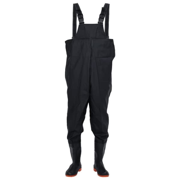 vidaXL waders med støvler str. 46 sort