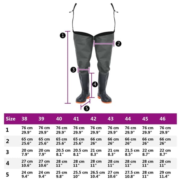 vidaXL hip waders str. 39 mørkegrøn