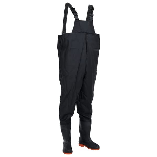 vidaXL waders med støvler str. 41 sort