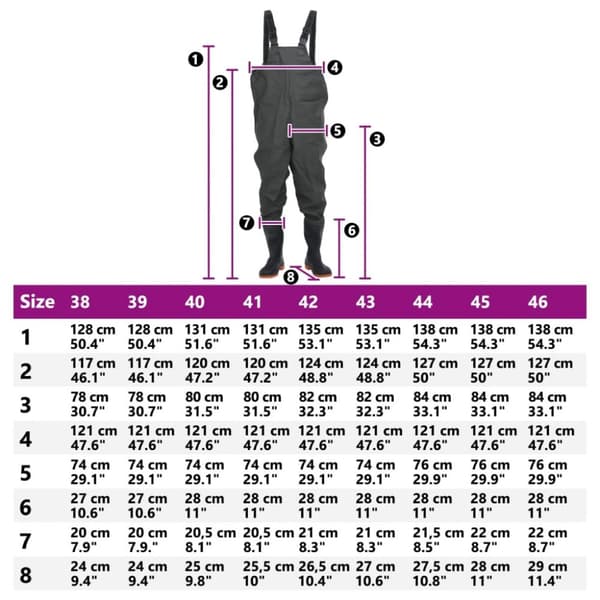 Fishing Waders, tummanvihreä, koko 38