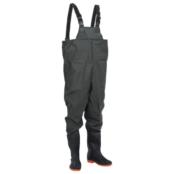 Fishing Waders, tummanvihreä, koko 38