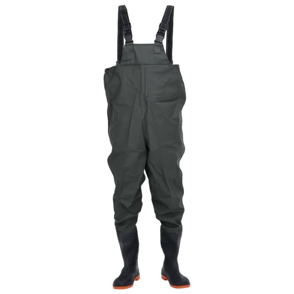 waders med støvler str. 43 mørkegrøn