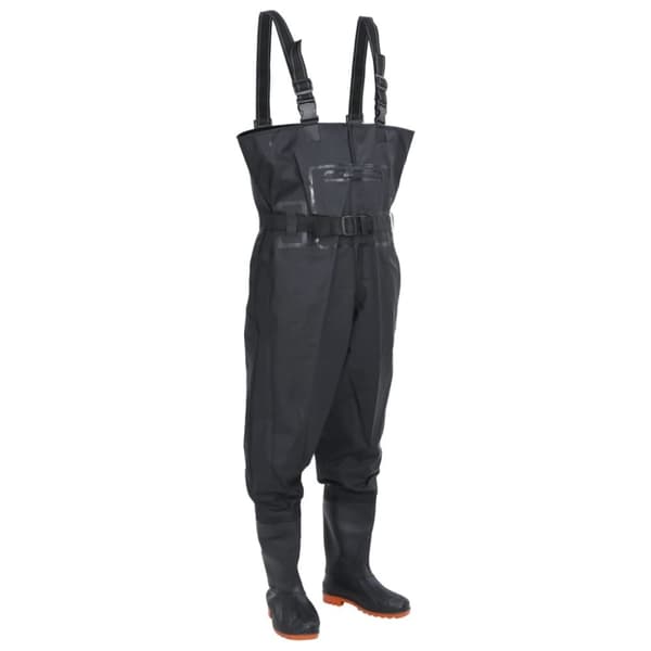 Fishing Waders hihnalla, korkea, musta, koko 42