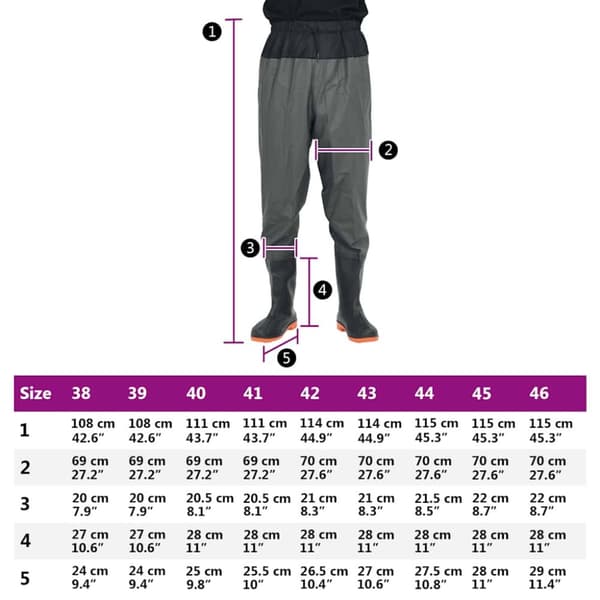 waist waders med støvler str. 46 mørkegrøn