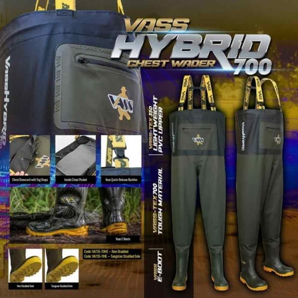 Vass Hybrid 700 Pvc-kahluuhousut EU 43 Mies
