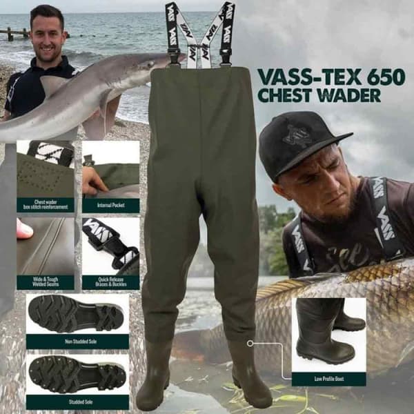Vass Tex 650 Pvc-vadebukser EU 46 Mand