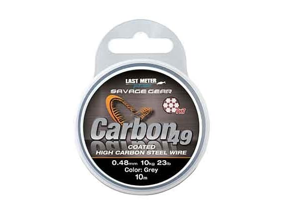 SG Carbon49 0.48mm 11kg 24lb Coated Grey 10m