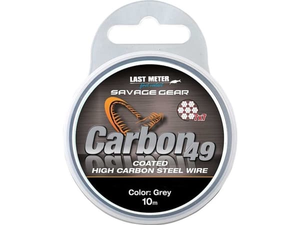 Savage Gear Carbon49 0.48mm 11kg 24lb Coated Grey 10m (54895)