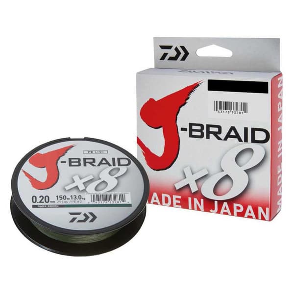 Daiwa J-braid 8 300 M Vihreä 0.280 mm