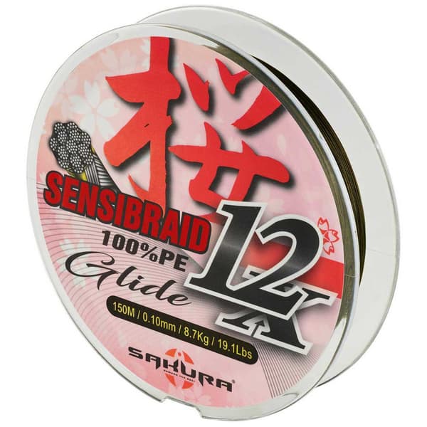 Sakura Sensibraid 12x 150 M Sort 0.200 mm