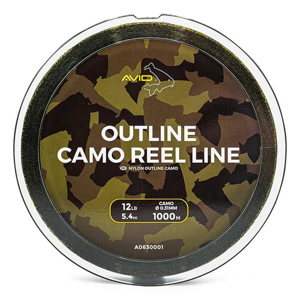 Avid Carp Karpfiskelinje Outline Camo 1000 M Grøn 0.310 mm