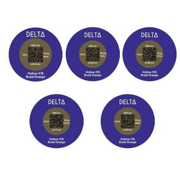 Delta Punottu Hollow X16 1000 M Oranssi 0.510 mm