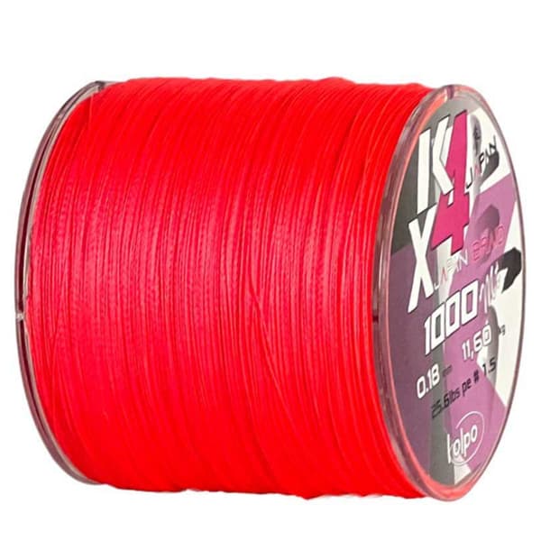 Kolpo Flätad Kx4 1000 M Röd 0.180 mm