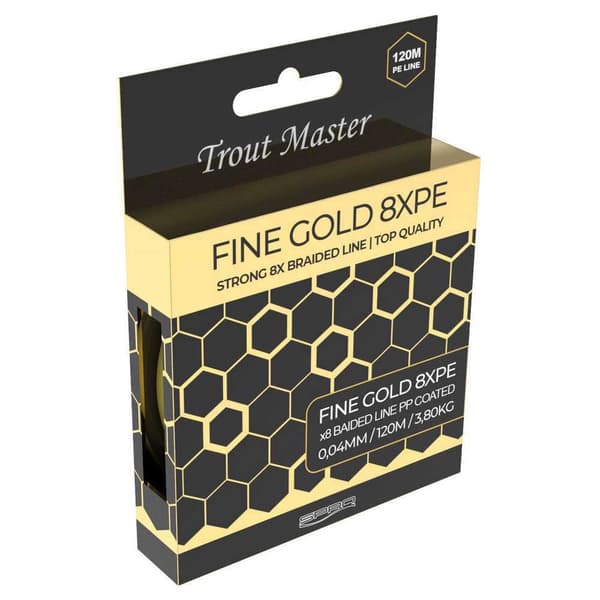 Spro Flätad Fine Gold X8 120 M Durchsichtig 0.040 mm